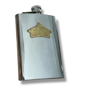 Vintage Coleman Flask The Sunshine Of The Night Stainless Brass Alcohol Cocktail